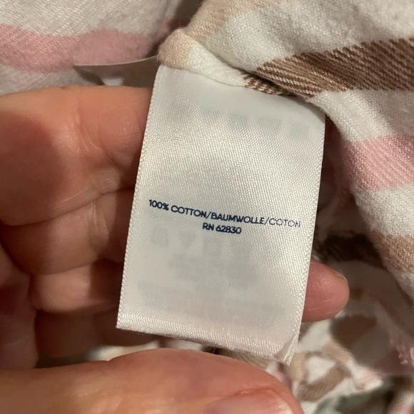 Land’s End Striped Shacket with Pockets. Size M - Picture 6 of 7